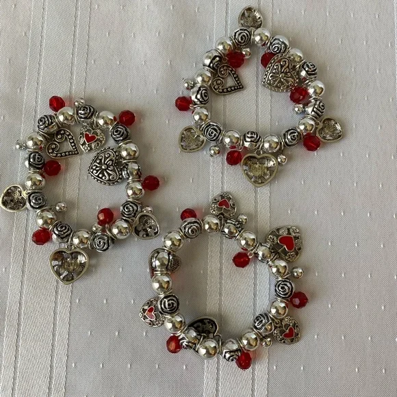 Heart-shaped Silver-tone Jewelry Lot - Picture 8 of 12